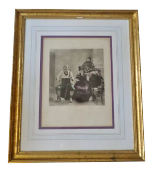 Original Quartette Quartet William T Dannat Engraving Art Print