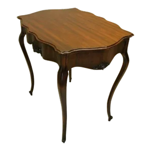 Antique Turn of 19th C. Robert Mitchell French Mahogany Side/End Table