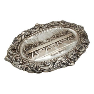 Wall Salver with High Reliefs of the Last Supper For Sale