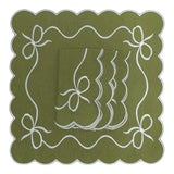 Image of HMA Decor Green Bow Napkins, Set of 4 For Sale