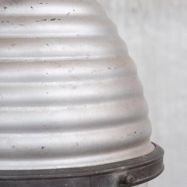 Antique Mercury Glass Two Tone Pendant Light For Sale - Image 5 of 7