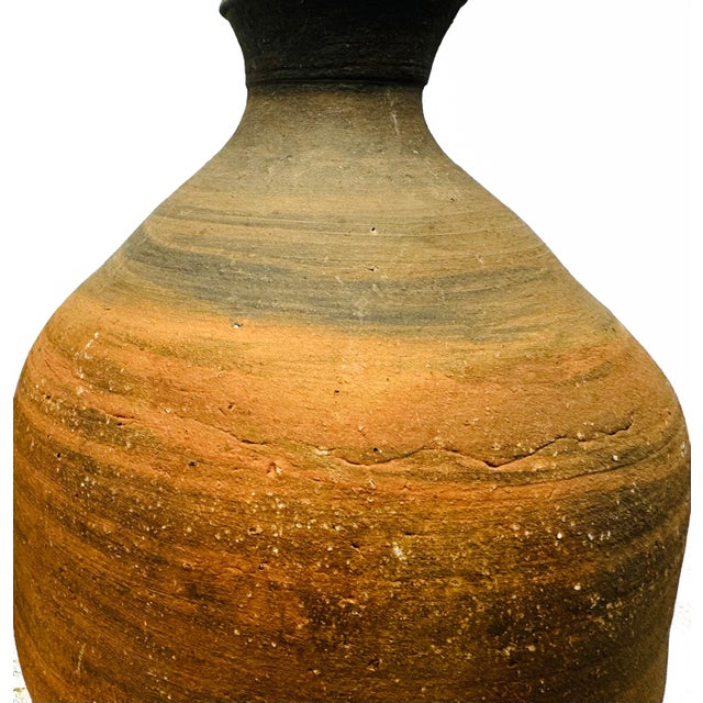 Asian Early 20th Century Asian Earthenware Rose Vase For Sale - Image 3 of 6