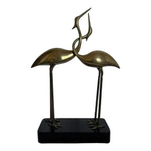 Vintage Frederick Cooper Entwined Brass Cranes