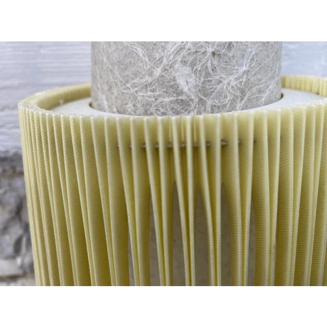 Mid-Century Brass Floor Lamp with Pleated Shades, 1950s For Sale - Image 12 of 18