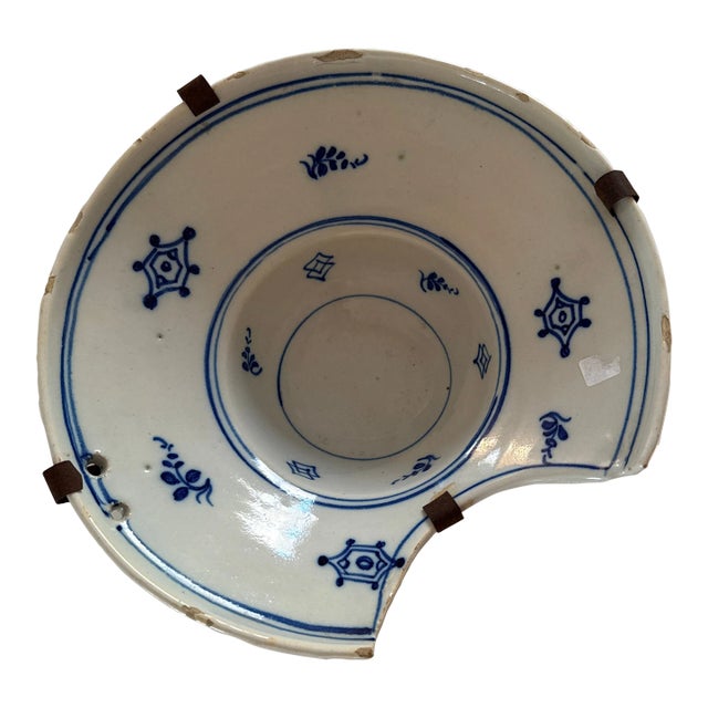 Antique Spanish Ceramic Lebrillo For Sale