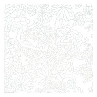 Sample - Schumacher Chiang Mai Dragon Silhouette Wallcovering In Ciel De Provence For Sale