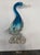 Glass Vintage Murano Style Art Glass Bird Blue Clear Hand Blown Italian Figurine For Sale - Image 7 of 8
