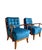 Elegant Art Deco armchairs designed by Gyula Kaesz in the 1930s. This exceptional piece features a beautifully restored...