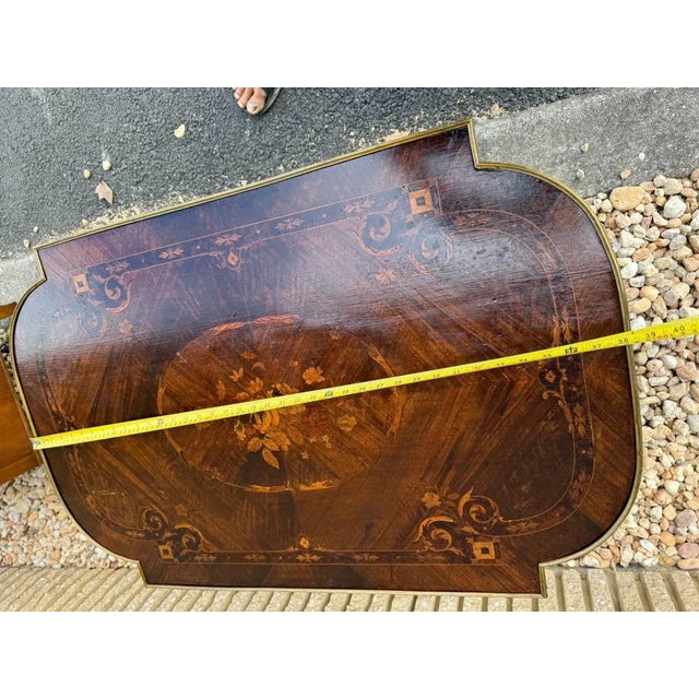 Antique French Napoleon III-style Marquestry Inlaid Coffee Table For Sale - Image 12 of 18