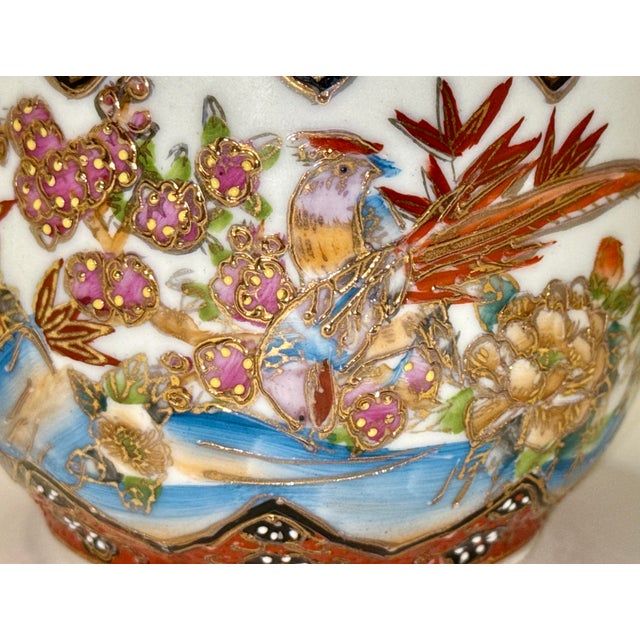 Chinoiserie Planter With Birds, Flowers and Bamboo For Sale - Image 12 of 12