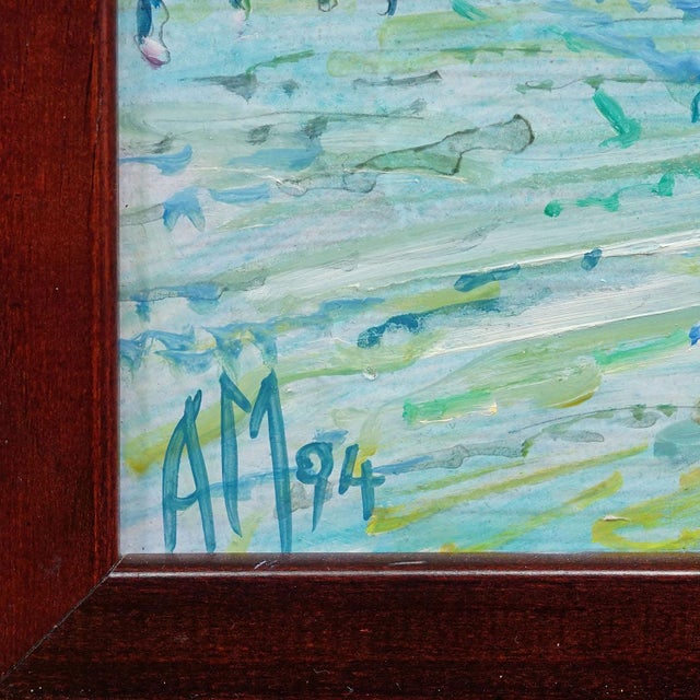 Fraueninsel, Eastern Shore – Oil Painting by Alexander Michael, 1994 For Sale - Image 4 of 7