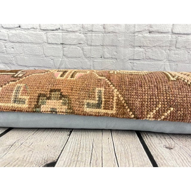 Textile 12 x 46 Lumbar Rug Pillow Nomadic Elegance Turkish Pillow Cushion Cover For Sale - Image 7 of 7