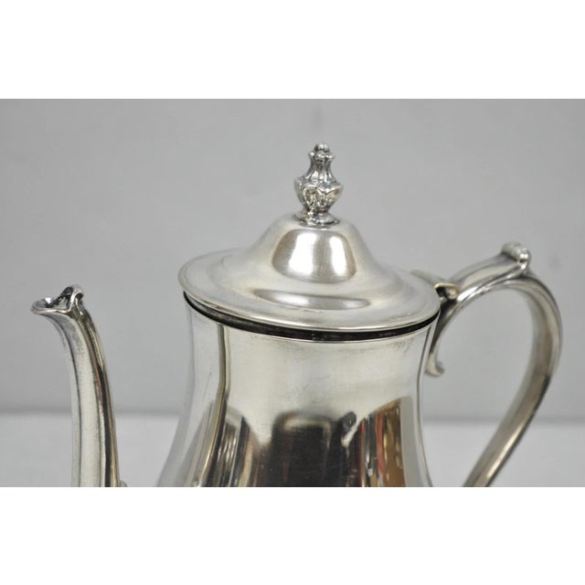 Vintage International Silver Co Silver Plated Victorian Teapot Coffee Pot For Sale - Image 9 of 13