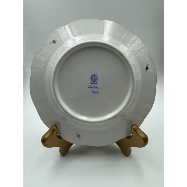 Herend Fruits and Flowers ( Bfr) #516 Bread & Butter Plates- Set of 3 For Sale - Image 9 of 11