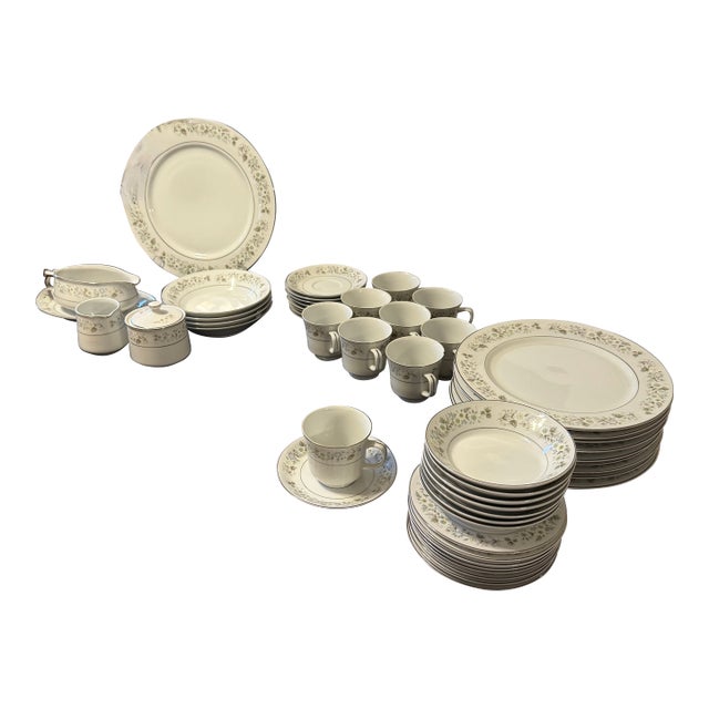 1960s Imperial China W. Dalton 745 Wild Flower Dishes - Set of 39 For Sale