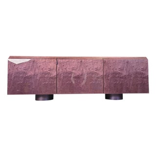 Burl Wood Sideboard by Giovanni Offredi for Saporiti, 1970s For Sale