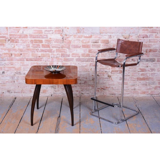 Bauhaus Bar Chair in Chromed Steel and Faux Leather, Germany, 1970s For Sale - Image 10 of 11