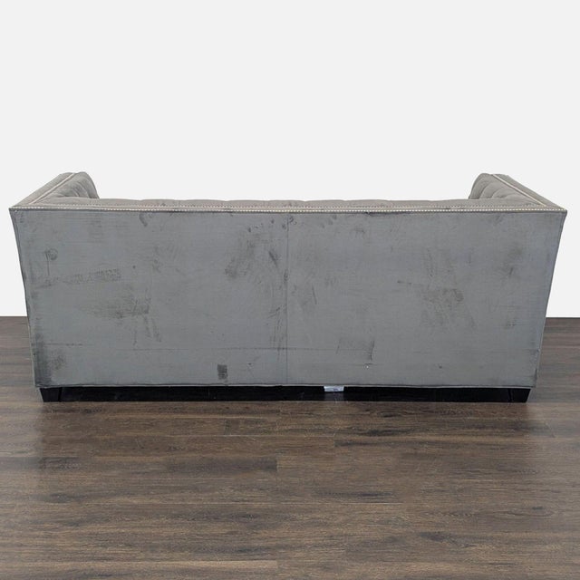 Mitchell Gold + Bob Williams Gray Velvet Sleeper Sofa With Tufted Back For Sale In San Francisco - Image 6 of 10