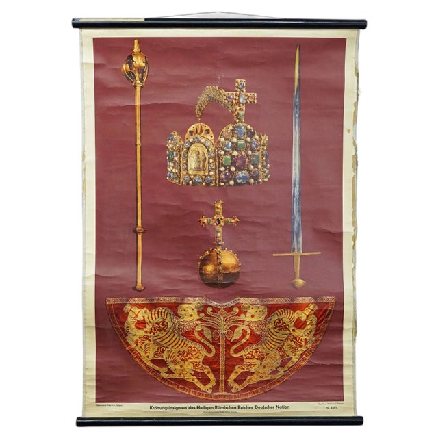 Vintage Mural Wall Chart, 1970 For Sale