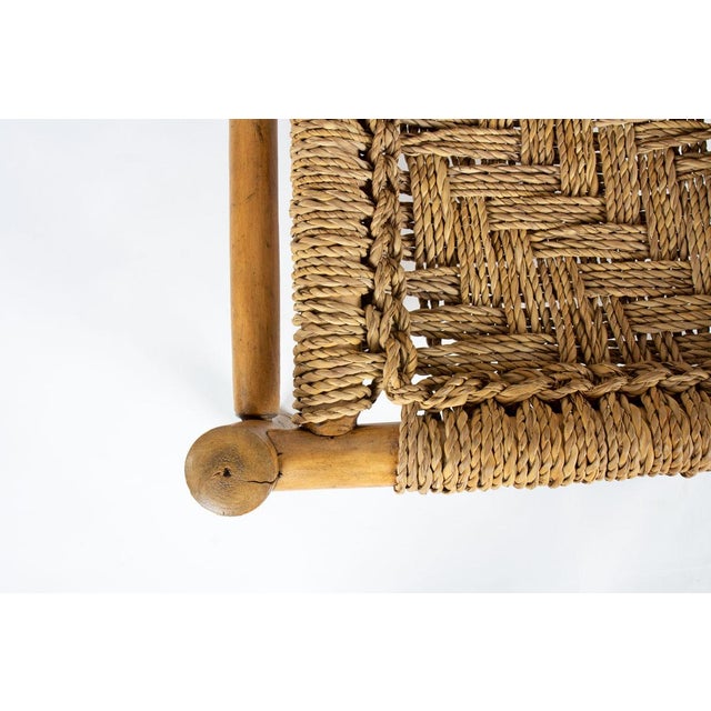 Lounge Chairs in Wood and Braided Rope by Audoux-Minet for Vibo Vesoul, France, 1950s, Set of 2 For Sale - Image 11 of 12