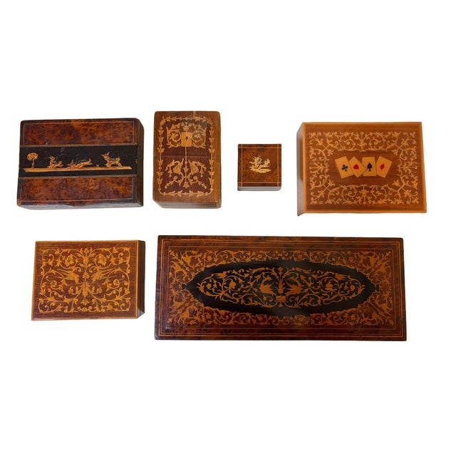 Wood Vintage Italian Sorrento Inlaid Marquetry Box For Sale - Image 7 of 7