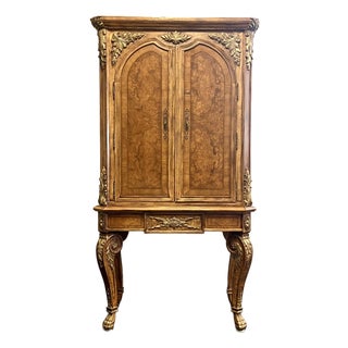 Jeffco Carved Georgian Style Liquor / Bar Cabinet For Sale