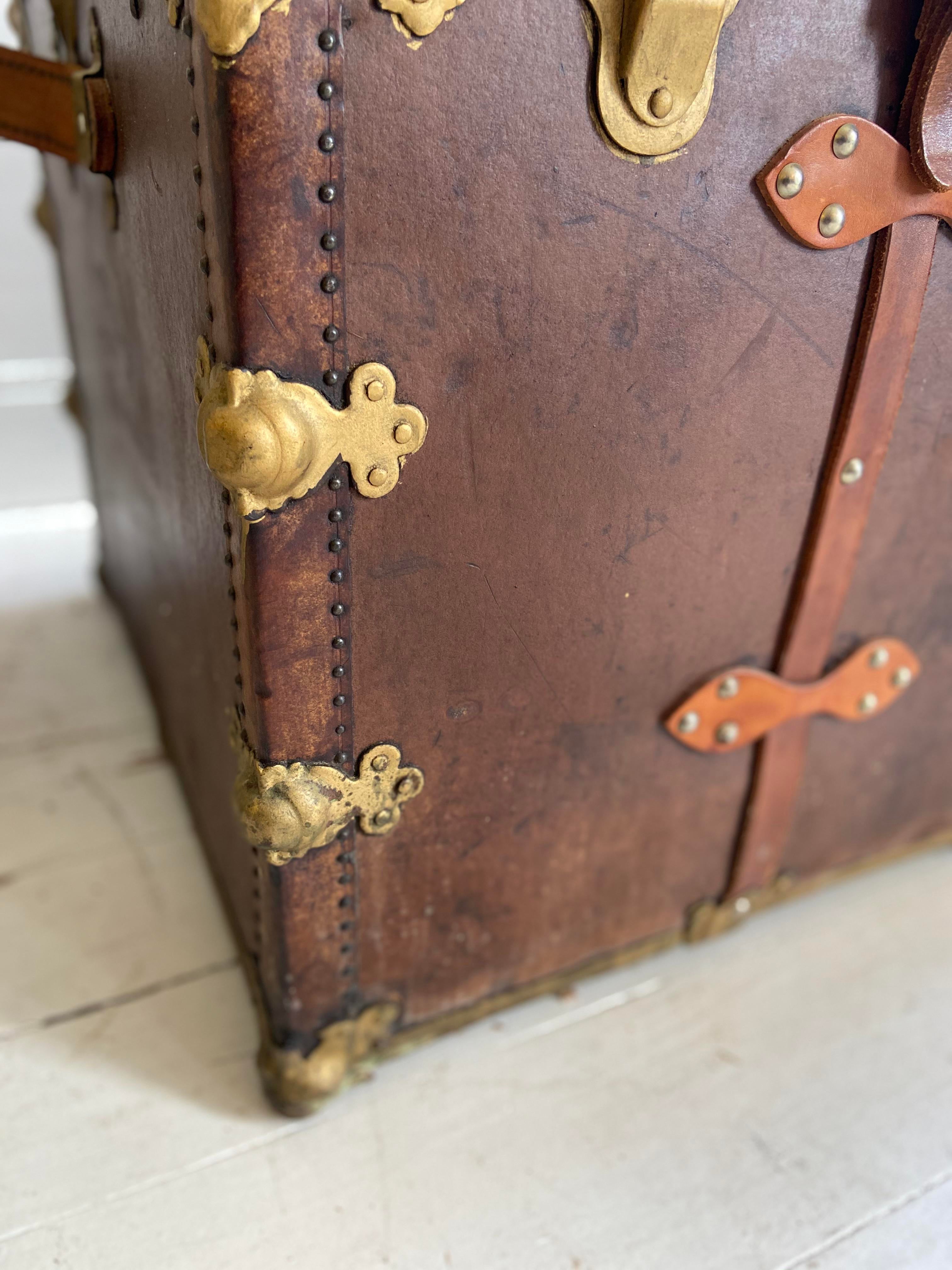 leather trunk luggage