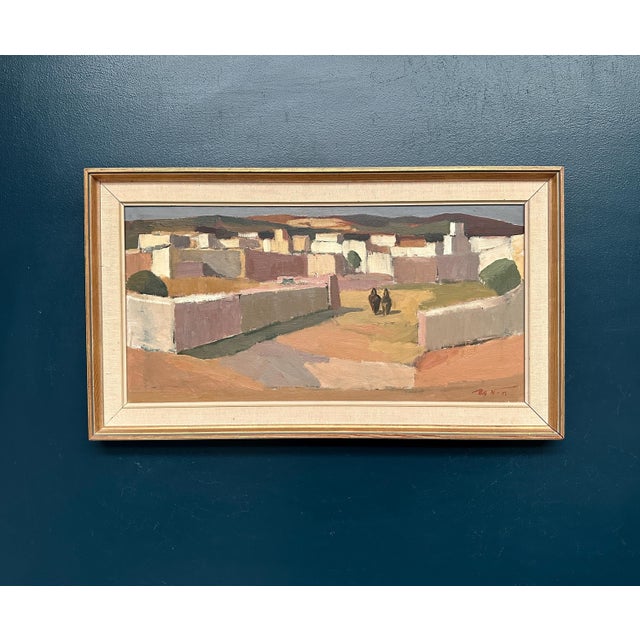 Rolf Norrman, Southern Village Landscape, 1950s, Oil Painting on Canvas, Framed For Sale - Image 17 of 18