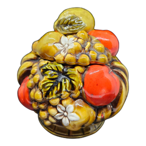 Vintage Ardco Fine Quality Dallas Harvest Fruit Canister Cookie Biscuit Jar