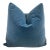 Plush Pacific Blue Down Filled Mohair Pillow For Sale