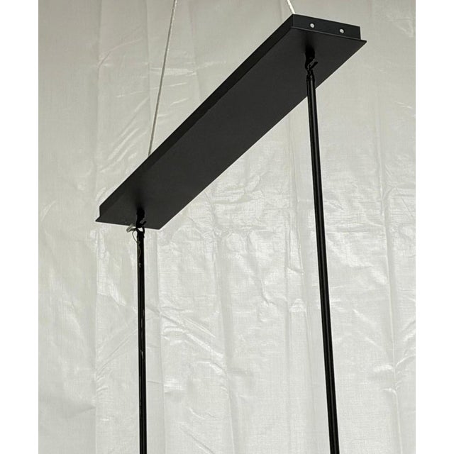 Marian Jamieson "Kellen" Chandelier, Blackened Steel & Murano Glass Style Shades For Sale - Image 15 of 18