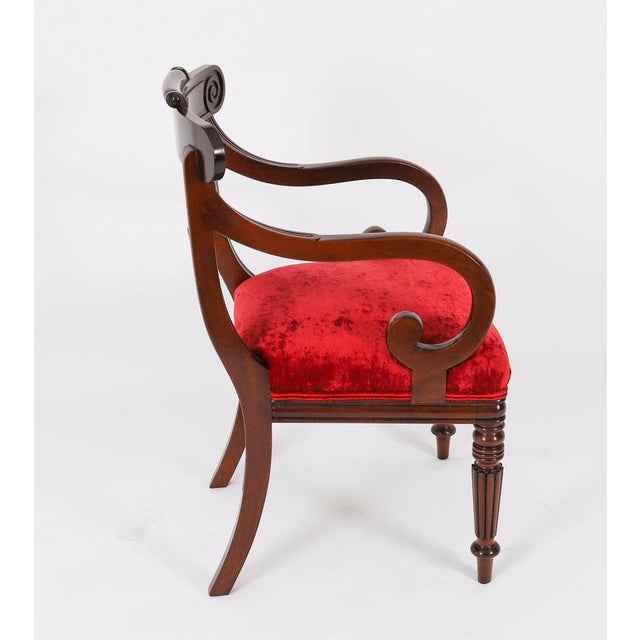 19th Century Antique 19th Century Regency Flame Mahogany High Dining Chairs, Set of 10 For Sale - Image 5 of 18