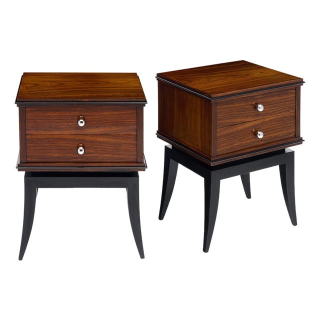 Period Art Deco, French Mahogany Side Tables For Sale