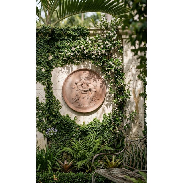 Terra Cotta A Vintage Neoclassical Terracotta Relief Wall Plaque For Sale - Image 8 of 9