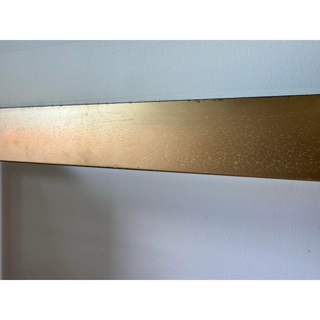 Metal Italian Postmodern Guy Barker for Ello Travertine and Brass Console / Sold For Sale - Image 7 of 11
