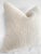 Traditional Creamy White Wool and Linen Sheep Boucle Accent Pillow With Down Insert For Sale - Image 3 of 6