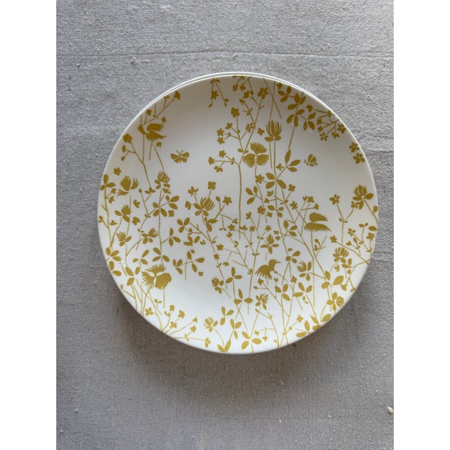 1960s Set of 4 Sheffield Ironstone Golden Meadow 10” Dinner Plates 1950s Vintage English Ironstone For Sale - Image 5 of 6
