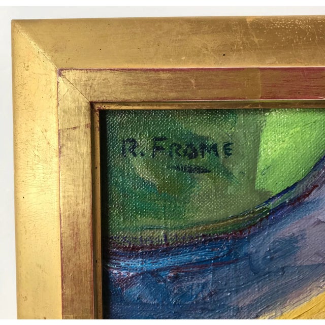 1970s Abstract Robert Frame Coffee Cup Oil Painting For Sale - Image 5 of 6