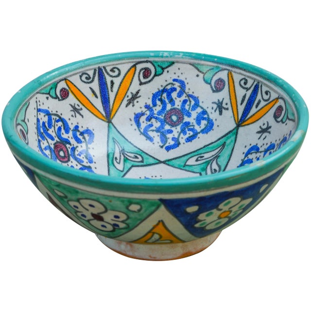 Mid 20th Century Moorish-Patterned Ceramic Bowl For Sale In New York - Image 6 of 11