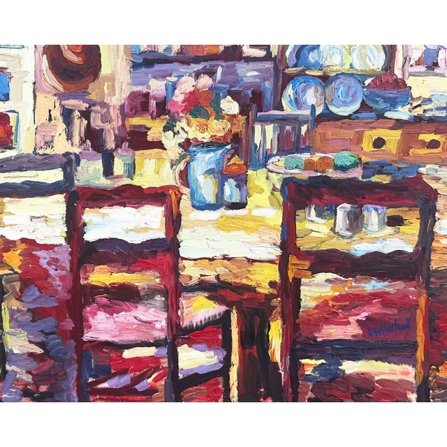Oil on Canvas Painting of an Interior by Kay Sutherland For Sale - Image 4 of 7