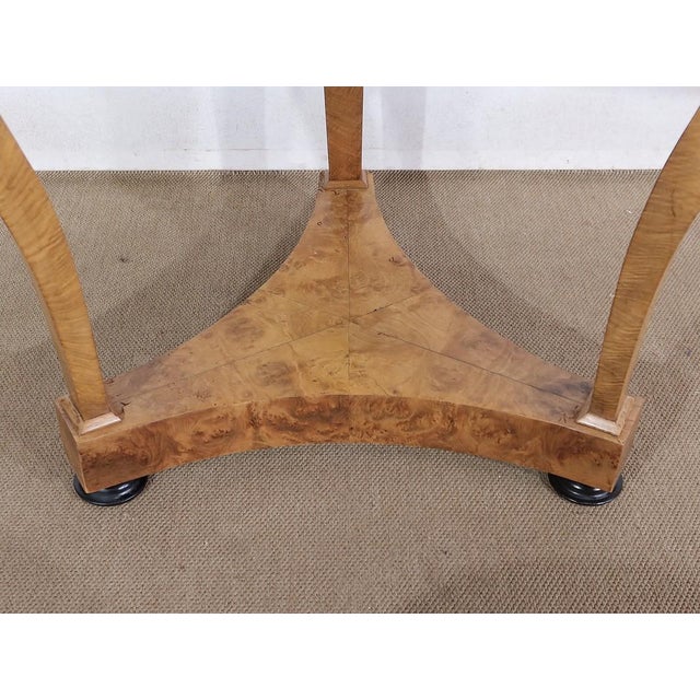 Early 19th Century Restoration Era Walnut Pedestal Table with Marble Top For Sale - Image 10 of 18