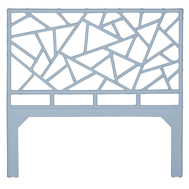 Coastal Tiffany Platform Bed Queen, Light Blue For Sale - Image 3 of 7
