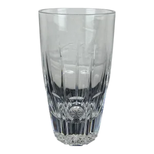 French Contemporary Design Hand Cut Crystal Vase From Reims, France