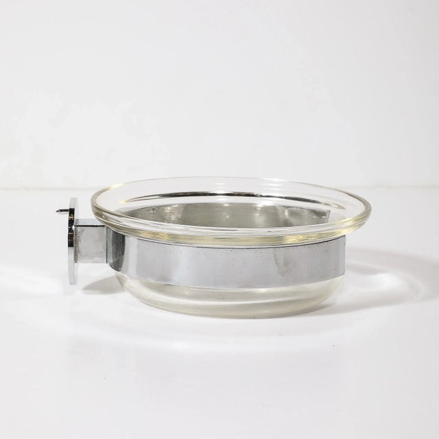 This highly elegant Mid-Century Modernist Hand-Blown Murano Glass Wall Mounted Soap Dish Signed Venini originates from...