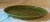 Chic Avocado green 14" round platter depicting 4 French cheeses and bread by California based Los Angeles Potteries....