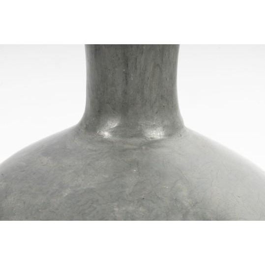 Farmhouse 12.5" Redware Pottery Gray Vase For Sale - Image 3 of 6