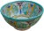 Handcrafted Moroccan polychrome ceramic bowl hand-painted with a Moorish pattern. Made in Fez, Morocco. No maker's mark....
