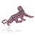 Mid-Century Modern Mid 20th Century Retro Pavé Set Ruby Panther Brooch - Unisex Gift for Animal Lovers For Sale - Image 3 of 13