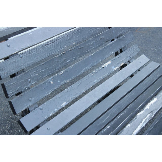 Victorian Cast Iron & Wood Outdoor Garden Bench For Sale - Image 12 of 12
