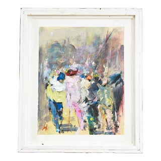 Renzo Piccoli, Figurative Scene, Oil Painting For Sale